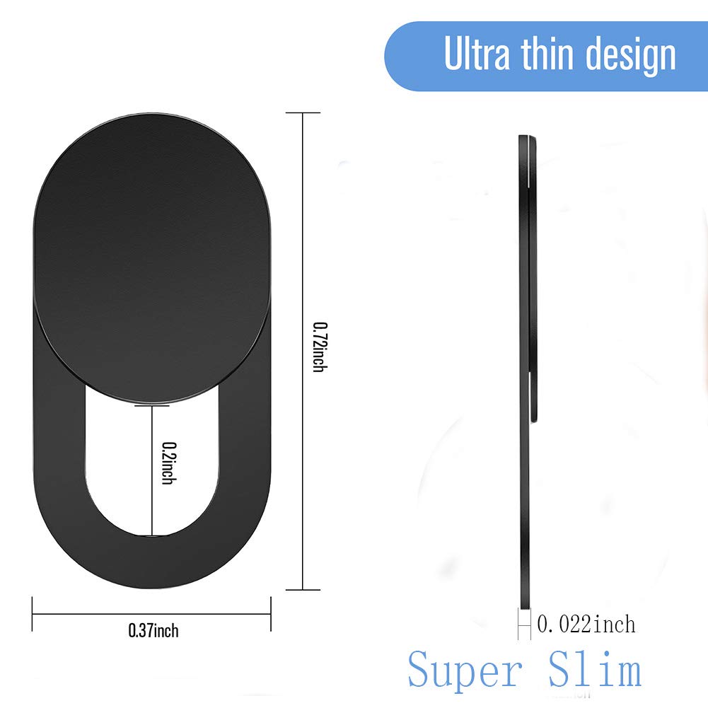 Toojcc Ultra-Thin Laptop Webcam Cover [6 Pack], Compatible with MacBook, Laptop, PC, iMac, iPad, iPhone 6/7/8 Plus, Protect Privacy and Security