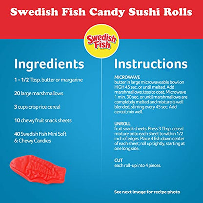 SWEDISH FISH Mini Soft & Chewy Candy, Family Size, 1.8 lb
