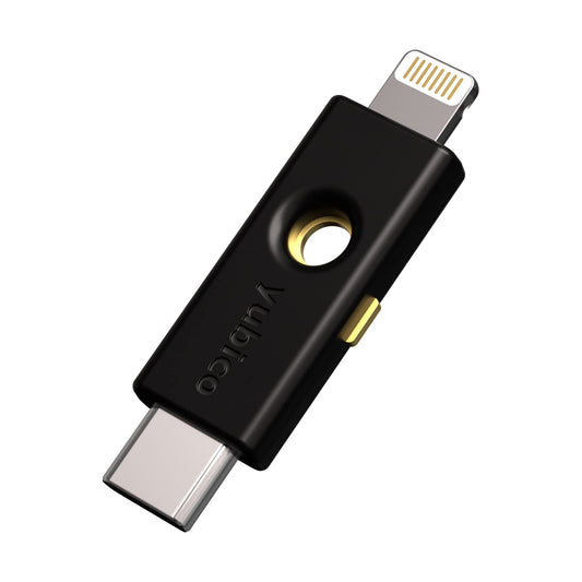 Yubico - YubiKey 5Ci - Two-Factor authentication Security Key for Android/PC/iPhone, Dual connectors for Lighting/USB-C - FIDO Certified