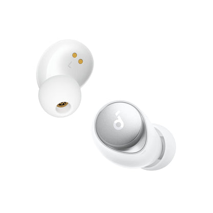 Soundcore by Anker Space A40 Auto-Adjustable Active Noise Cancelling Wireless Earbuds, Reduce Noise by Up to 98%, 50H Playtime, Comfortable Fit, App Customization, Wireless Charge (White)