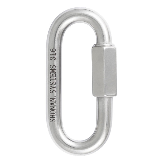 SHONAN 4.16 Inch Chain Quick Link Heavy Duty Large Carabiner 316 Stainless Steel Marine Grade Quick Link Connector, Corrosion Resistant Chain Connector, 1940 Lbs Capacity, 1 Pc