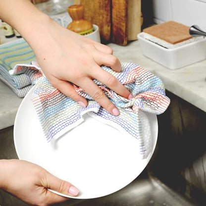 Full Circle Tidy 100% Organic Cotton Dish Cloths, Set of 3, Multicolored