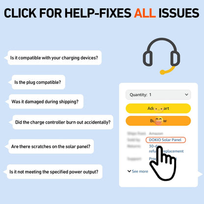 DOKIO 300W Portable Foldable Solar Panel Kit (21x40in, 17lb), with Separate Controller and Dual USB, Monocrystalline Charger for 12V Batteries & Power Stations, RV Camping Trailer Emergency Backup