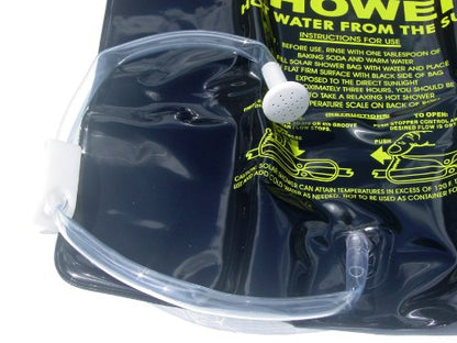 Coghlan's Camp Shower - Portable, Solar-Heated, 5 Gallon/20 Liter Capacity, Outdoor Shower Bag with Tangle Free Hose, Flow Control Clip, for Tent Camping, Backpacking, Car Camping, Beach Swimming