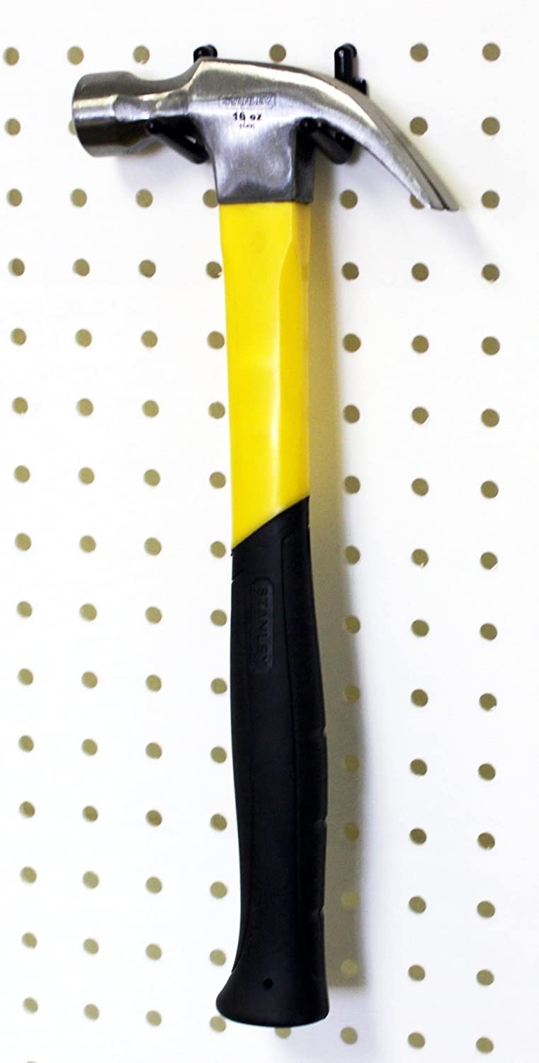 WallPeg 100Pcs Pegboard Accessory Peg Hook Set – Durable, Self-Locking Black 1/4" J and L-Style FlexLock Peg Hooks for Hanging Tools, Storage, and Wall Organization (50 ea.)