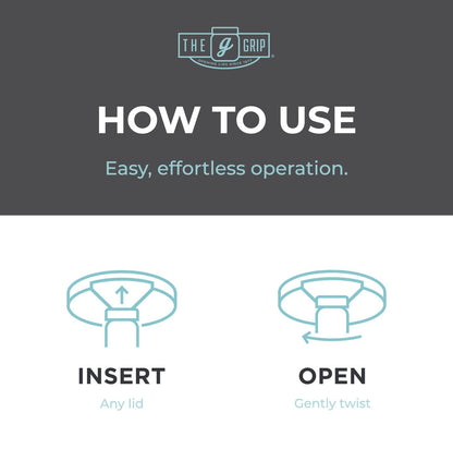 The Grip Jar Opener | Original Under Cabinet Jar Lid & Bottle Opener, Effortless for Weak Hands & Seniors with Arthritis - Made In USA