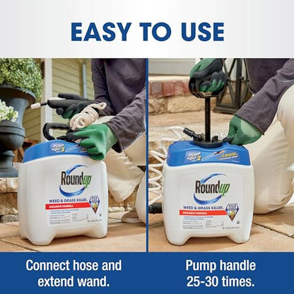 Roundup Weed and Grass Killer₄ with Pump 'N Go 2 Sprayer, Use in and Around Flower Beds, Trees & More, 1.33 gal.