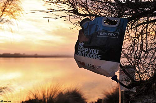 Sawyer Products SP160 One Gallon Gravity Water Filtration System w/Dual-Threaded Mini Filter, Blue/White/Clear