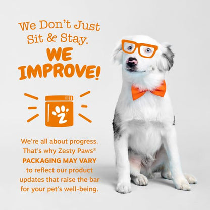 Zesty Paws Senior Dog Multivitamin Treats - Glucosamine for Dogs + Digestive Enzymes & Probiotics - Grain Free Dog Vitamins and Supplements for Skin & Coat + Immune Health Beef - Advanced - 90ct