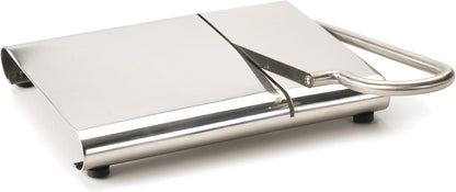 RSVP International Endurance Collection Cheese Slicer, Guillotine Style Sleek Modern Design, Stainless Steel Blade, Non-Skid Feet, Dishwasher Safe, 7x5.25" Base, 4" Blade