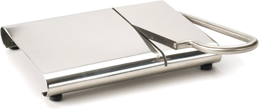 RSVP International Endurance Collection Cheese Slicer, Guillotine Style Sleek Modern Design, Stainless Steel Blade, Non-Skid Feet, Dishwasher Safe, 7x5.25" Base, 4" Blade