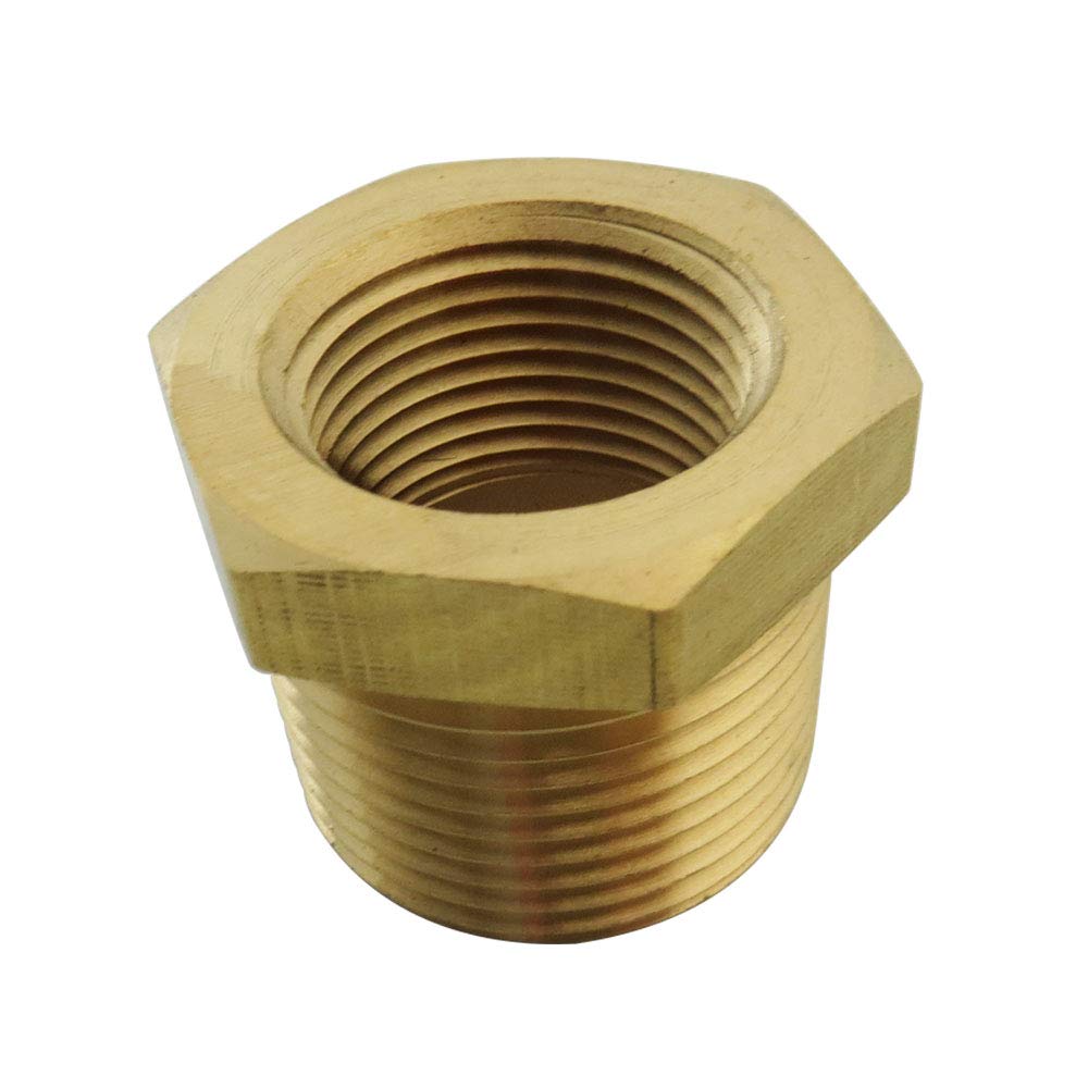 TL TOOLEGIN 1/2" NPT Male x 1/4" NPT Female Brass Bushing Reducer Reducing Pipe Adapter Fitting 5pcs 1200 PSI