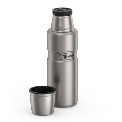 THERMOS Stainless King Vacuum-Insulated Compact Bottle, 16 Ounce, Matte Steel