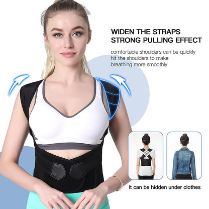 VOKOKOYA Posture Corrector for Women and Men,Adjustable Shoulder Straightener,Back Support Brace,Upper Spine scoliosis, hunchback