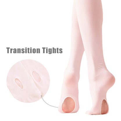 Stelle Girls Women Ballet Dance Convertible Tights Ultra Soft Pro Transition Tights (BP, 9-14years)