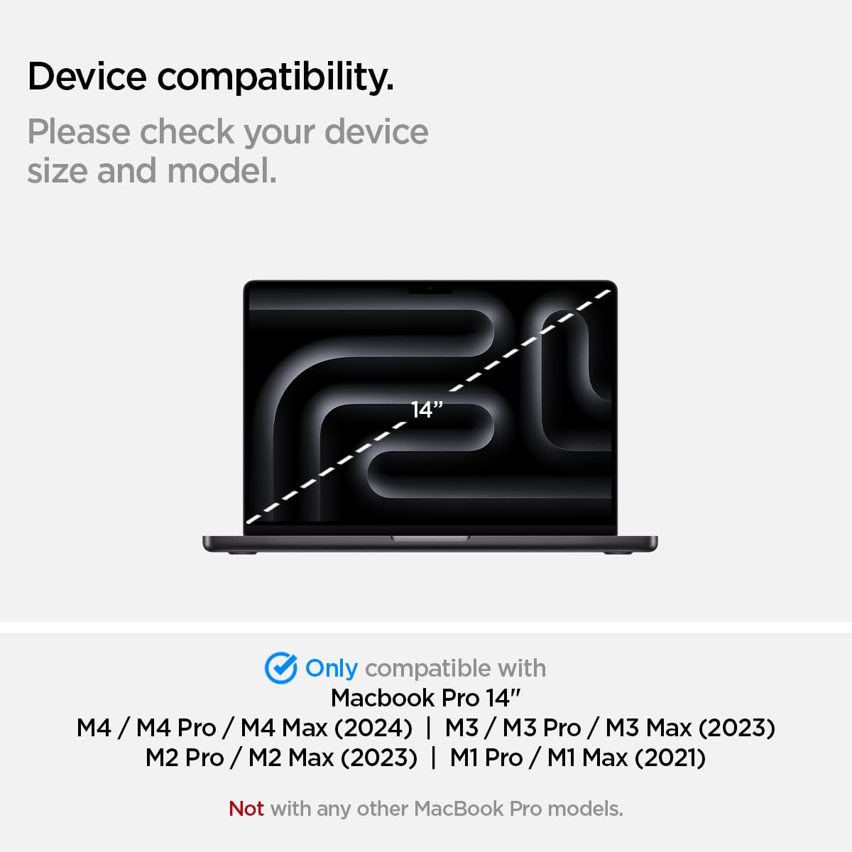 Spigen Privacy Filter Screen Protector [SafeView] designed for MacBook Pro 14 inch (M4 / M4 Pro / M4 Pro Max / M3 series / M2 series / M1 series)