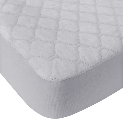 BlueSnail Quilted Waterproof Pack N Play Mattress Fitted Cover for Tollder, Portable Mini Crib Sheet, Comfortable and Breathable Playard Sheet (Light Grey)