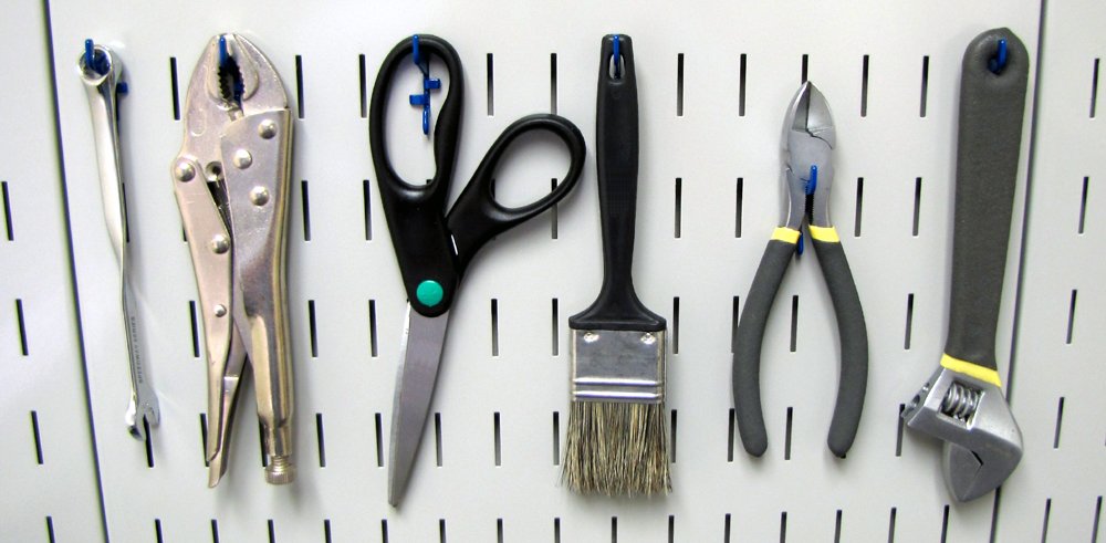 Wall Control KT-200-DLX Blue Slotted Metal Pegboard Hook Kit for Storage & Organization – Deluxe Assortment, 50 lbs Capacity, Made in USA