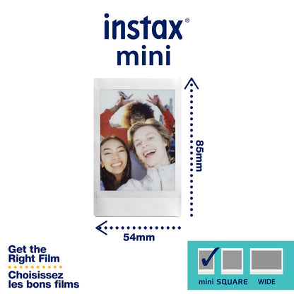 FUJIFILM Instax Mini Instant Film Twin Pack (White), 20 Photos