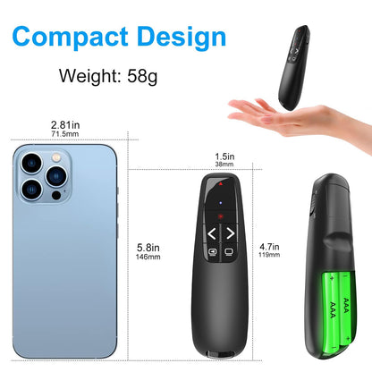 Presentation Clickers for PowerPoint, Clicker for Laptop Presentations Remote, USB Wireless Presenter Remote, Power Point Remote Clicker for Computer/Mac/PPT/Google Slide Advancer