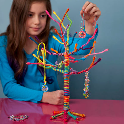 Craft-tastic – Yarn Tree Kit – Craft Kit Makes One 18" Tall Jewelry Organizer