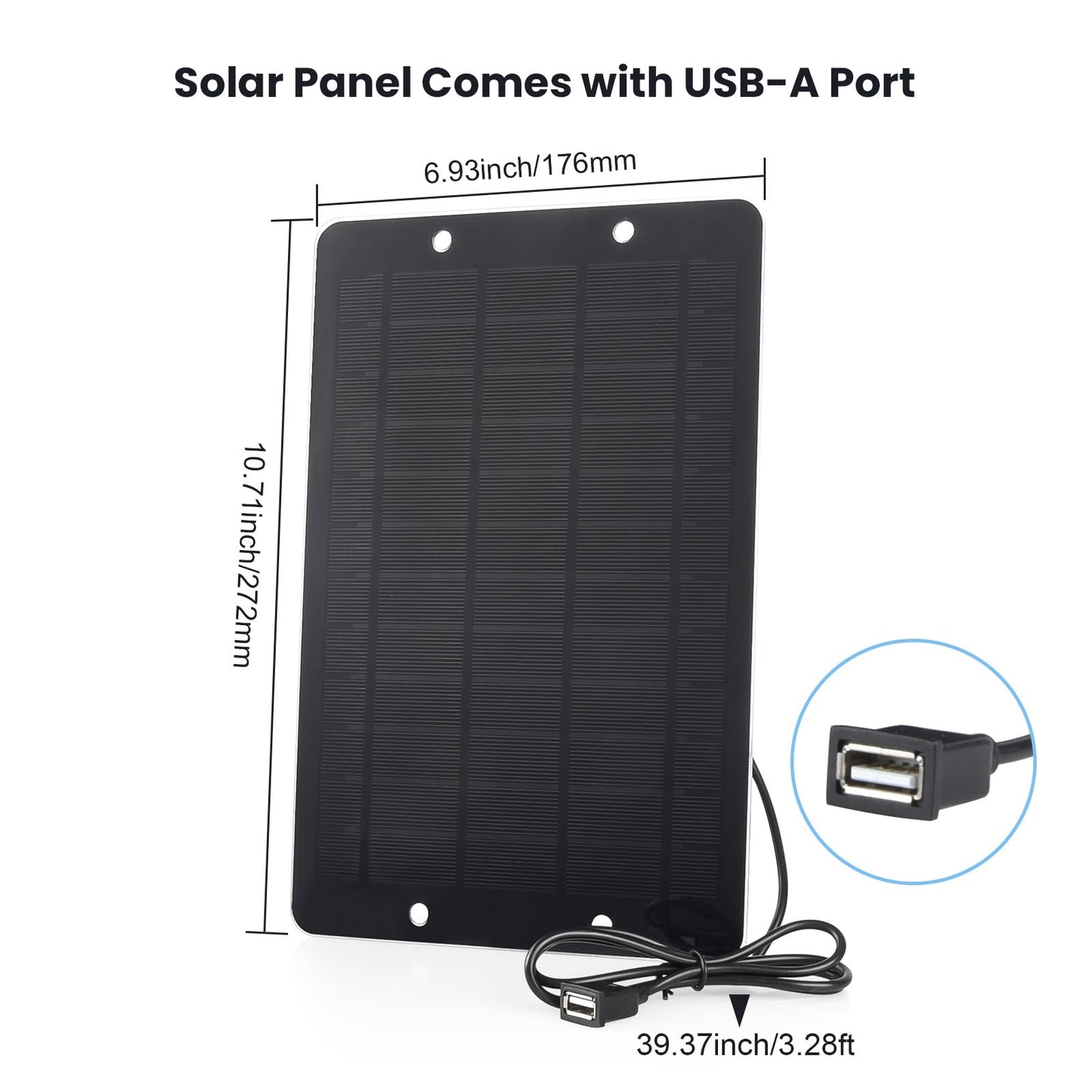 Soshine Mini Solar Panel - USB Solar Panel Charger 5v 6w with High Performance Monocrystalline USB A Connector for Camera,Water Pump,Small Fan,Bicycle,Power Bank,Camping Lanterns