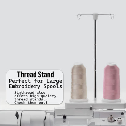 Simthread 5500Yds Embroidery Thread, 5000M High-Yardage 40WT 100% Polyester Thread – 170+ Vivid Colors, High-Speed Rated – Compatible with Brother, Singer, Janome & More - Tangerine 209