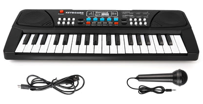 37 Key Upgrade Piano Keyboard for Kids Musical Toys Ages 3-5 Beginners Keyboard Piano with Microphone for 3 4 5 6 Year Old Boys Girls Gifts
