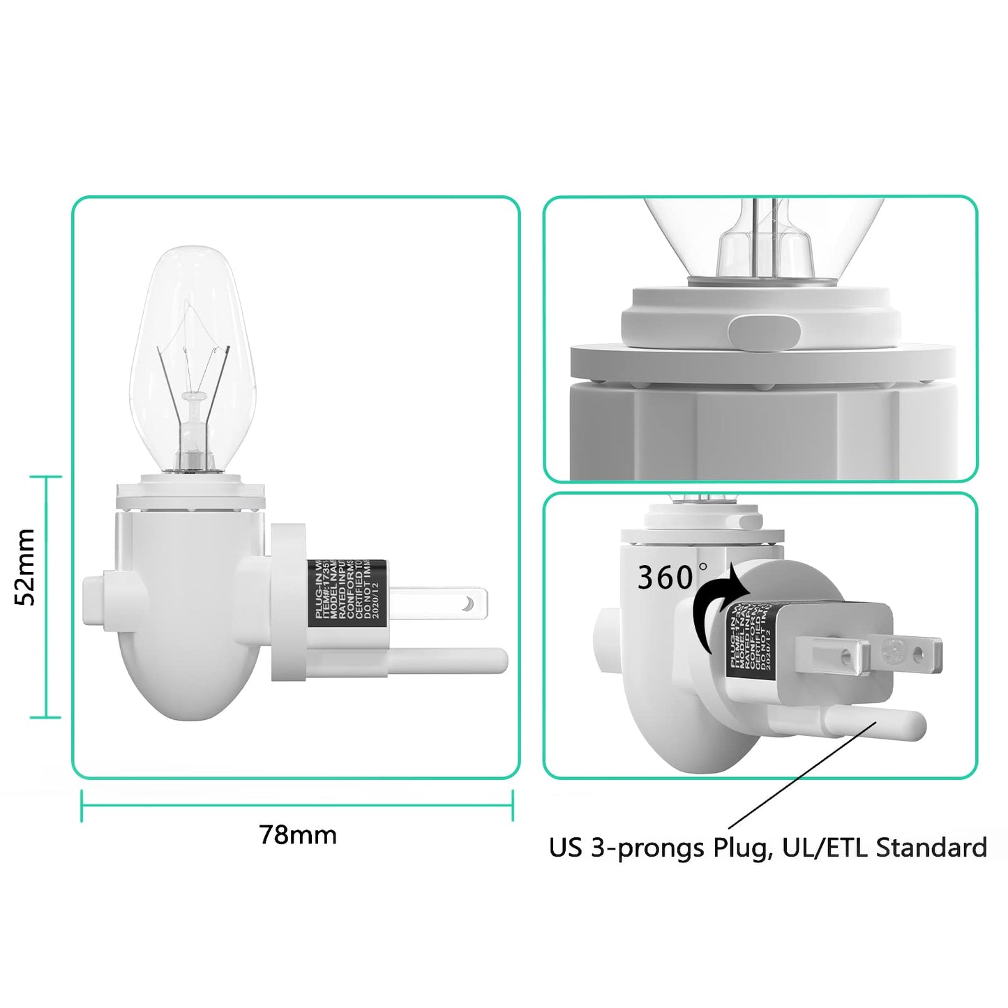 STAR MOON Mason Jar Wax Melt Warmer for Rae Dunn Inspired Decor Candle Warmer Wax Warmer Plug in with One More Bulb Home Decor Wall Decor Blue (Home)