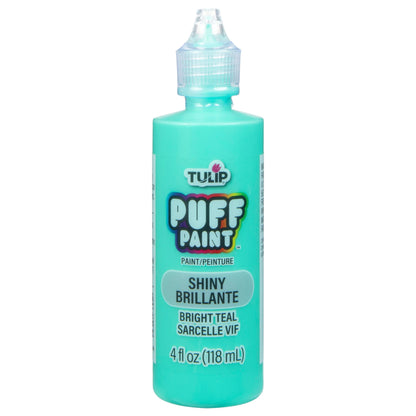 Tulip Puff Fabric Paint, Acrylic Craft Paint, 4 fl oz, Bright Teal, for Clothes, DIY Projects, Non-Toxic