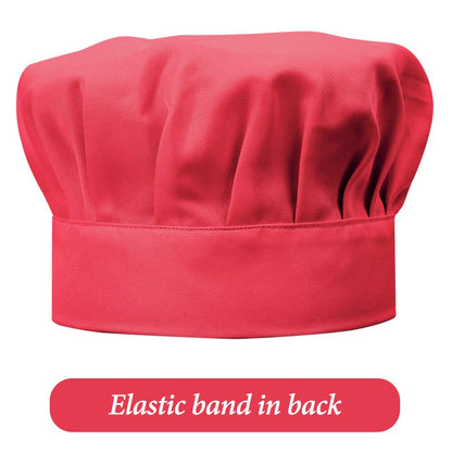 ALIPOBO Kids Apron and Chef Hat Set, Children's Adjustable Bib Apron with 2 Pockets. Cute Boys Girls Kitchen Apron for Cooking, Baking, Painting, Training Wear (2-5 Year, Red)