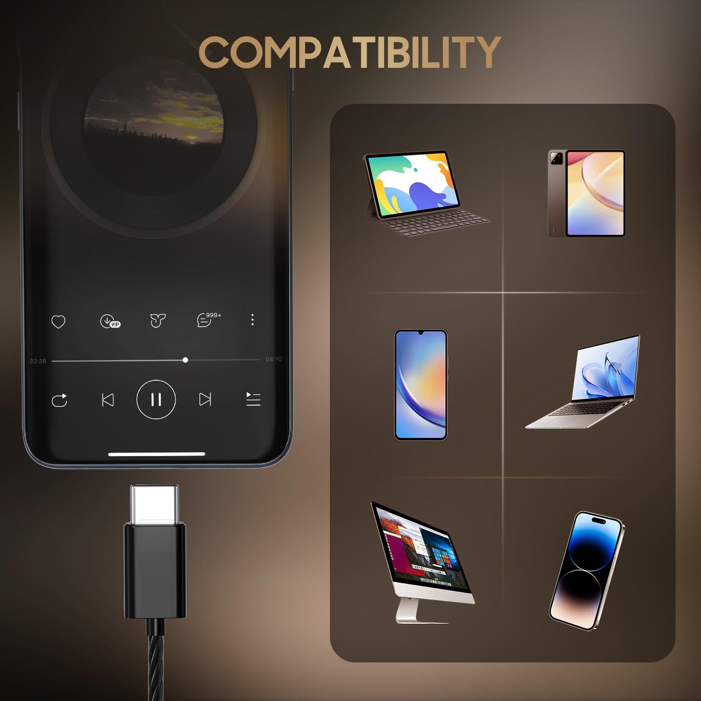 Rayleigh USB C Headphones with Microphone 3 Pack, Wired Earbuds with Heavy Bass, Type C Earphones with Noise Isolating, Compatible with iPad, Android Phones, Fits Most Type C Devices