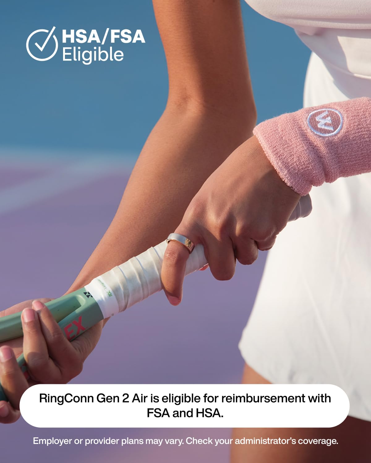 RingConn Gen 2 Air, Ultra-Thin AI Smart Ring, 10-Day Battery Life, Fitness/Sleep/Stress/HR Tracker for Women&Men, No App Fee for Standard Features, iOS & Android Compatible (Size 8, Galaxy Sliver)