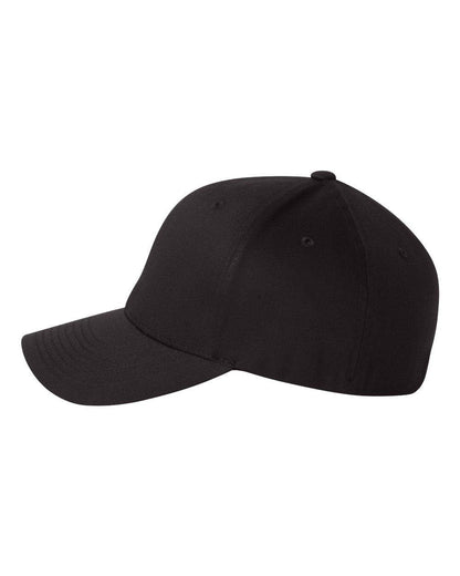 Yupoong Mens Athletic Fitted Baseball Cap, Black, Large-X-Large US