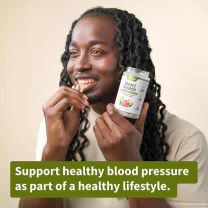 Snap Supplements Heart Health Support Supplement with Coq10, Organic Beet Root Powder, Hawthorn Berry, Turmeric and Odorless Garlic, Supports Nitric Oxide Level, Circulation and Flow, 90 Capsules