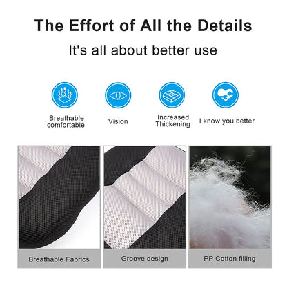 Car Booster Seat Cushion Raise The Height for Short People Driving Hip (Tailbone) and Lower Cack Fatigue Relief Suitable for Trucks, Cars, SUVs, Office Chairs, Wheelchairs (Pure Black)