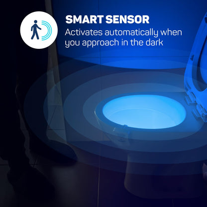 ToiLight The Original Toilet Bowl Night Light. Fun & Useful Bathroom Motion Sensor Tech Gadget. Funny Novelty Birthday Gift Idea. Stocking Stuffer for Him Her Guys Men Brother Mom