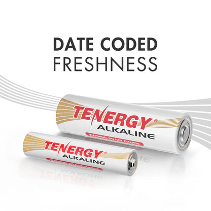 Tenergy Combo 48xAA 24xAAA 1.5V Alkaline Batteries, High Performance AA/AAA Non-Rechargeable Battery for Clocks, Remotes, Toys & Electronic Devices, Household Batteries
