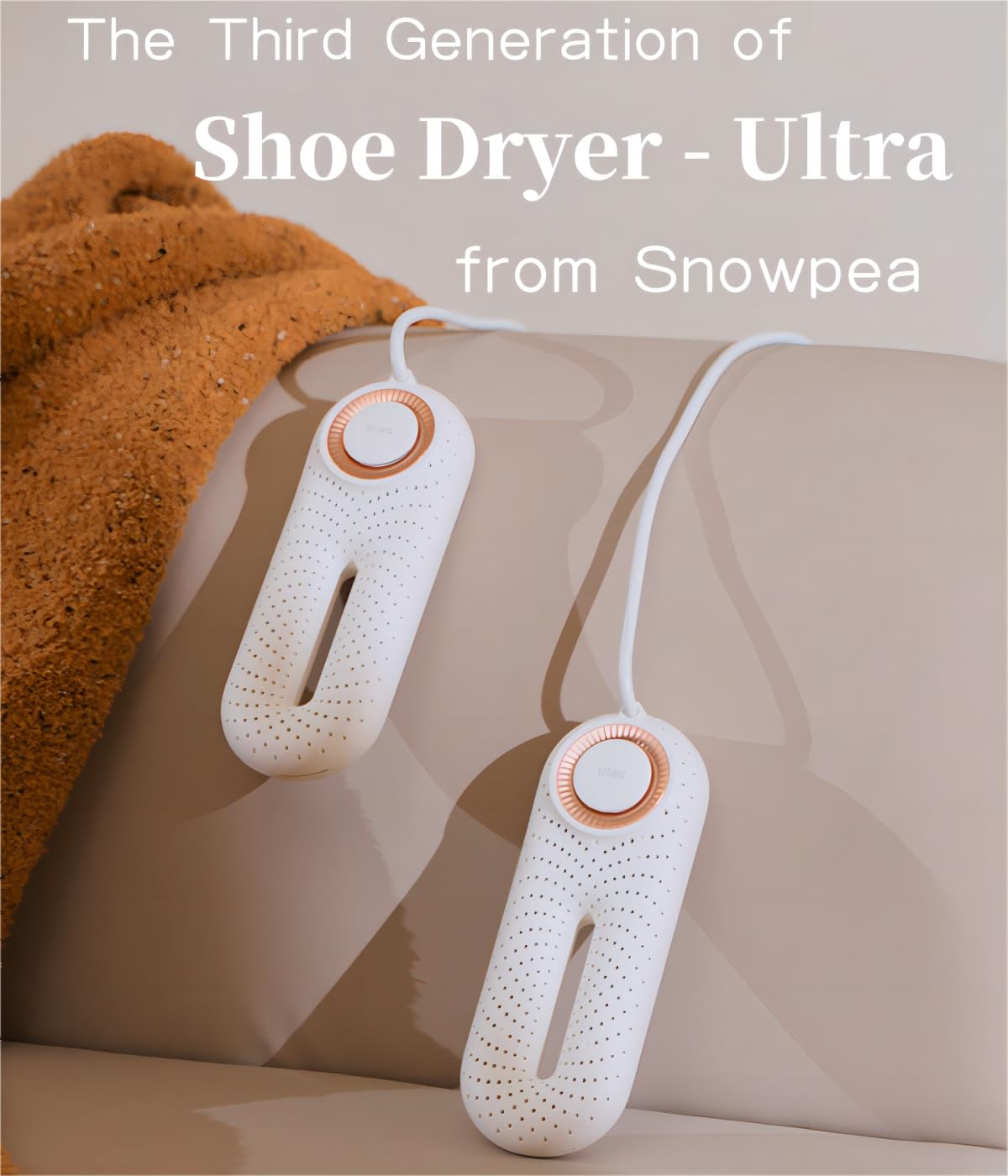 Snowpea Portable Shoe Dryer with Fan for Travel, Ski Boots Dryer with Heat Blower, Shoe & Boot Warmer for Cleats Sneakers Trainer Shoes with 3/6/9 Hours Timer - Ultra