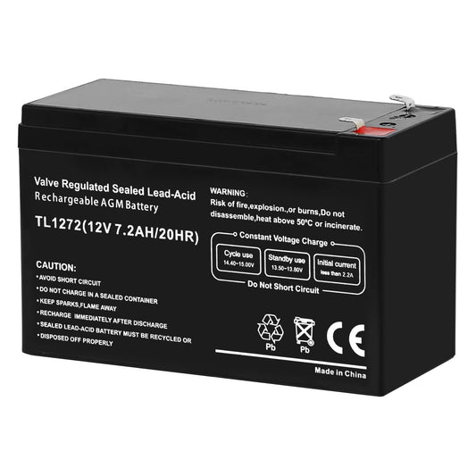 WEIZE 12V 7AH Rechargeable Sealed Lead Acid Battery for Razor E200/E200S E300 & E300S Electric Scooter,MX350 & MX400 Dirt Rocket Electric Dirt Bike Parts
