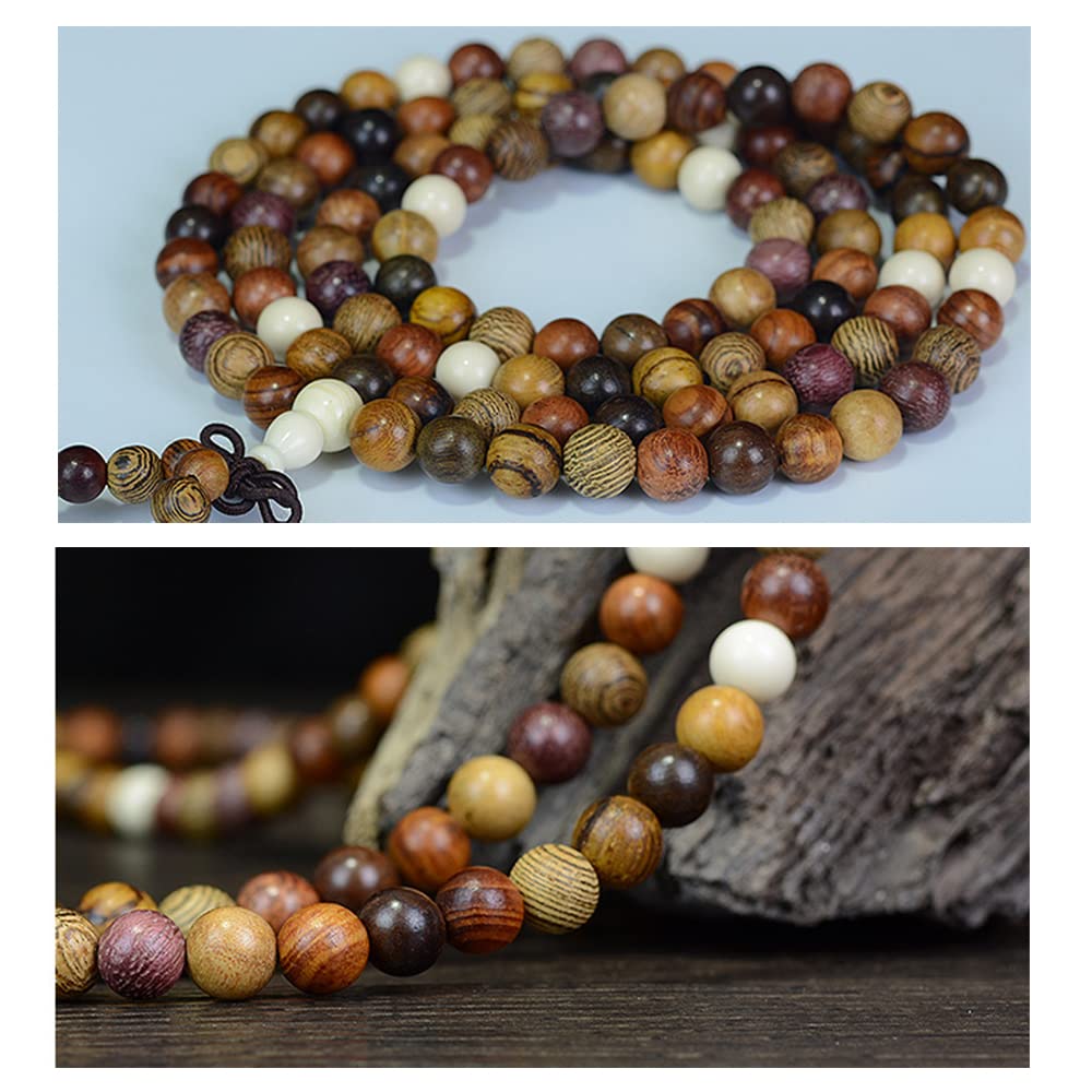 CarpenterC 200pcs 10mm Gorgeous Natural Round Polished Rosewood Loose Beads for Jewelry Making DIY Handmade Crafts