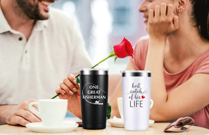 Wedding Anniversary for Couple Friend Lovers Cups Stainless Steel Wine Tumbler Travel Mug with Straw and Lid,2 Pack (4.blackwhite)