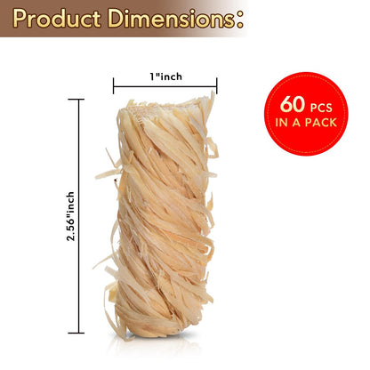 TIFMI Fire Starter - 60 Pcs Fire Starters Kit for Campfires, Fireplace, Grill, Wood & Pellet Stove, Fire Pit, BBQ, Survival, ooni Pizza Ovens, Water Resistant and Odorless Safe for Indoor/Outdoor Use