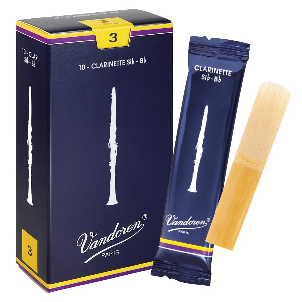 Vandoren CR103 Bb Clarinet Traditional Reeds Strength 3; Box of 10