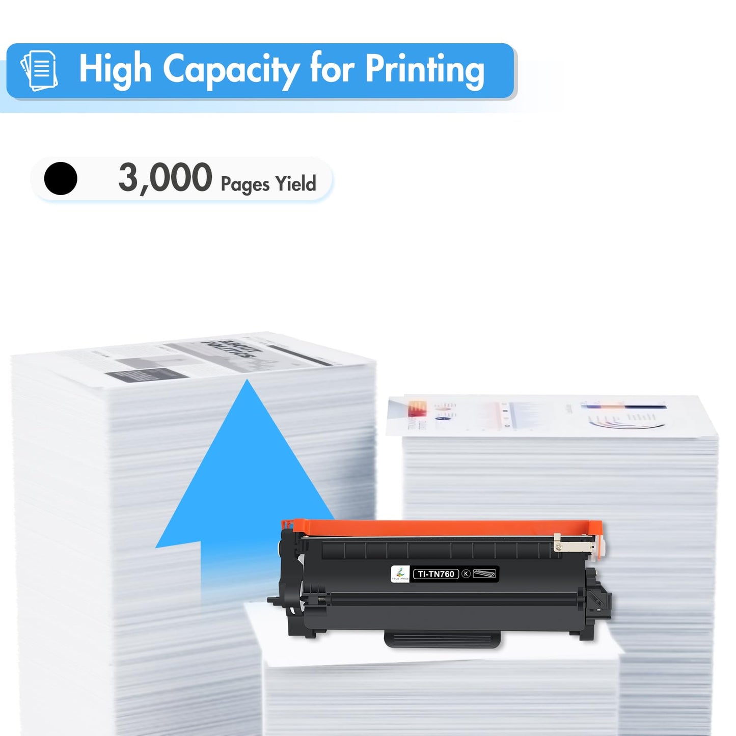 TN760 TN730 Toner for Brother Printer: Compatible for Brother TN 760 730 TN-730/TN-760 High Yield Black for MFC-L2710DW MFC-L2750DW HL-L2350DW HL-L2395DW DCP-L2550DW HL-L2390DW HL-L2370DW 4-Pack