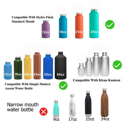 Straw Lid for Hydro Flask Standard Mouth 18 oz 21 oz 24 oz Top Lids with Straw for Iron Flask Narrow Mouth 20 24 32 64 oz,Sports Water Bottle Accessories Replacement Dust Cover Straw Cap