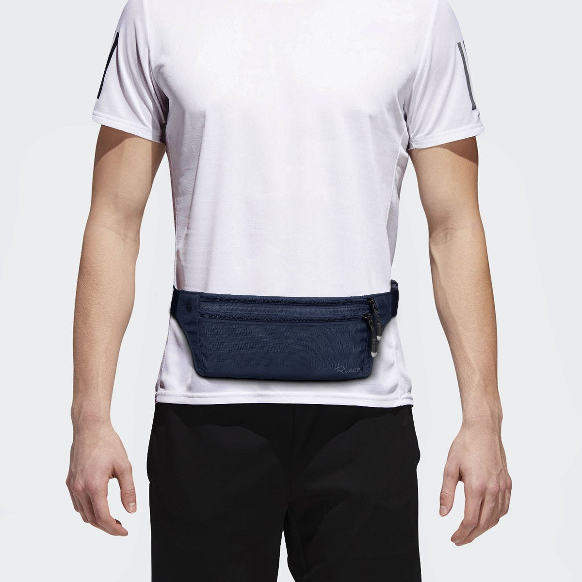 Ryaco Money Belt for Travel, Slim Passport Holder RFID Blocking Hidden Wallet Travel Essentials Pouch Women Men with Adjustable Strap Waist Bag to Protect Cash, Credit Cards and Travel Documents