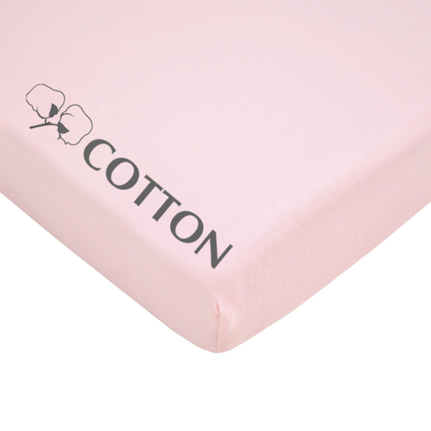 American Baby Company 100% Natural Cotton Fitted Mini Crib Sheet 38" x 24" - Soft & Breathable Small Nesting Portable Crib Sheet, Fits Pack N Play Mattresses, Baby Pink, for Boys & Girls
