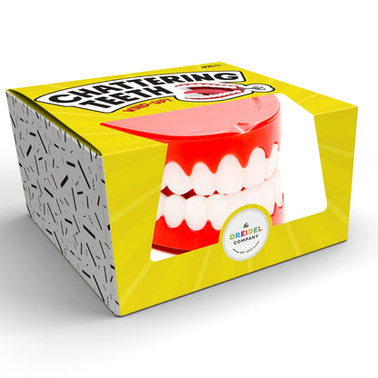 The Dreidel Company Wind Up Teeth Chomping & Chattering Teeth Toys for Kids Birthday Party Favors, Novelty and Gag Gifts, 2.5" Inches (Single)