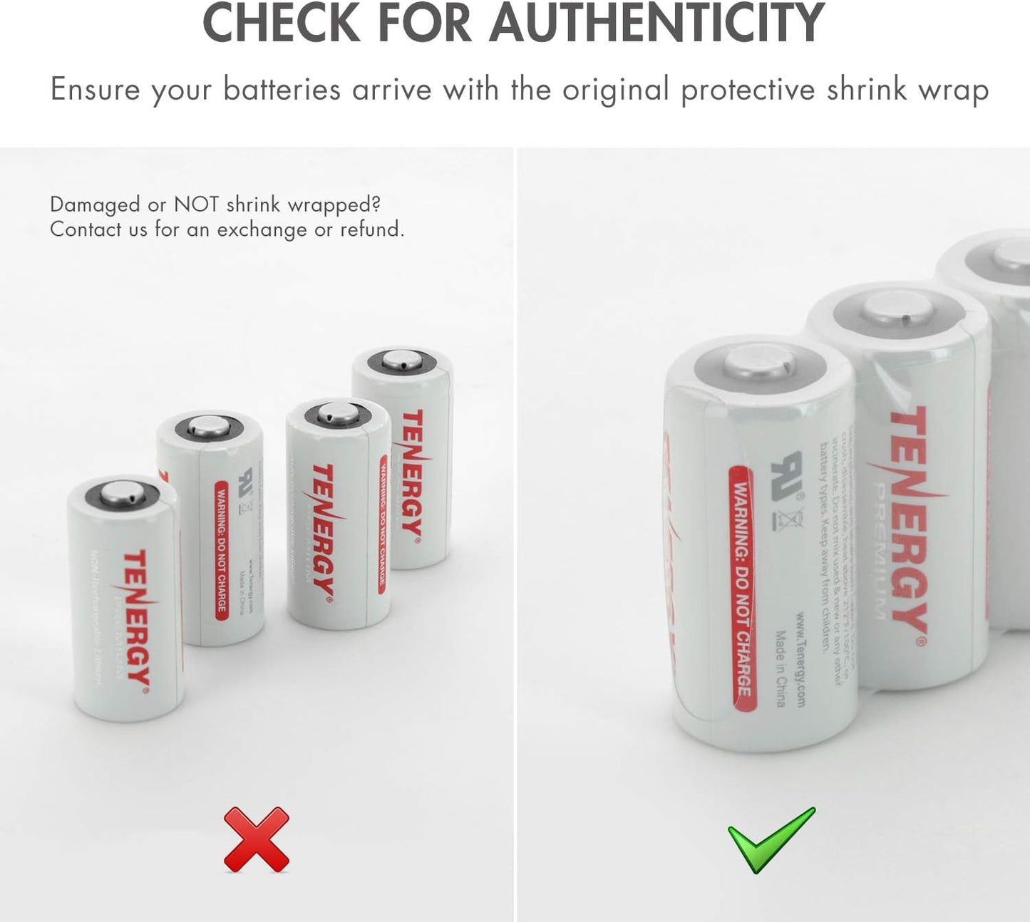 Tenergy Premium 16 Pack NonRechargeable CR123A 3V Lithium Battery, 1600mAh Primary Battery for Arlo Cameras, Photo Lithium Batteries, Security Cameras, Smart Sensors, and More